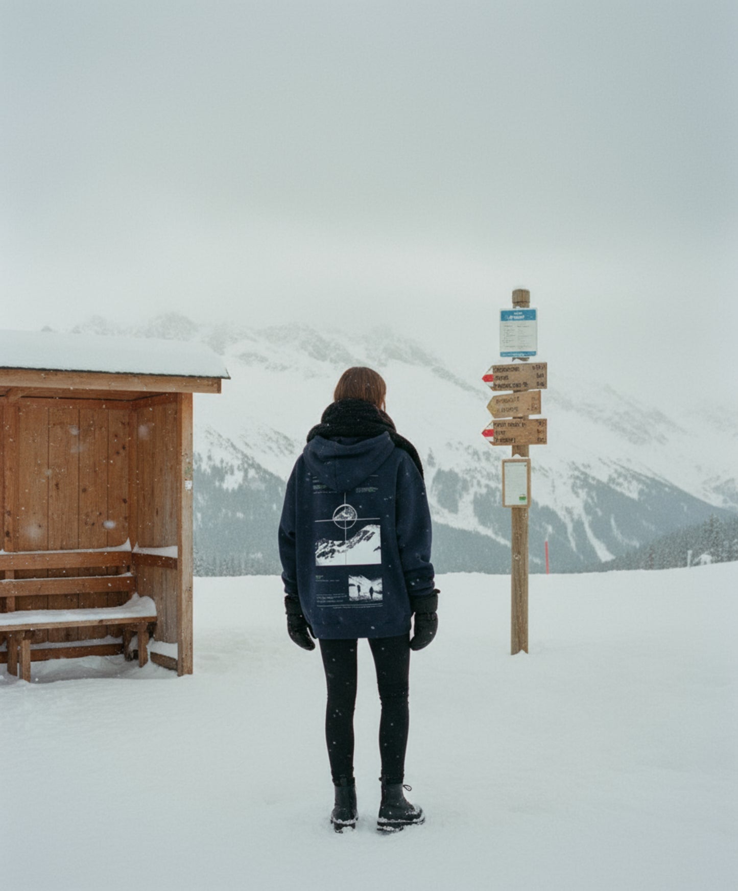 „The Peaks Will Outlive Us“ OS_Zip Hoodie